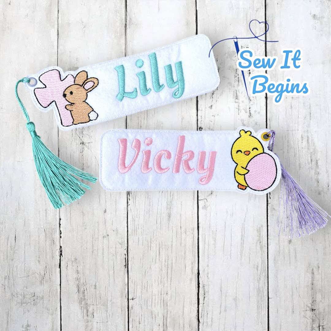 Cute Easter Bunny and Chick Bookmarks Set of 2 - 5x7 - Digital Downloa ...