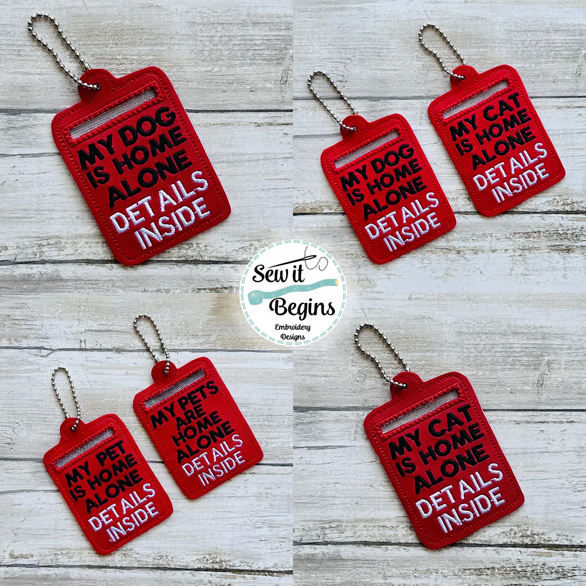 Pet home clearance alone key tag