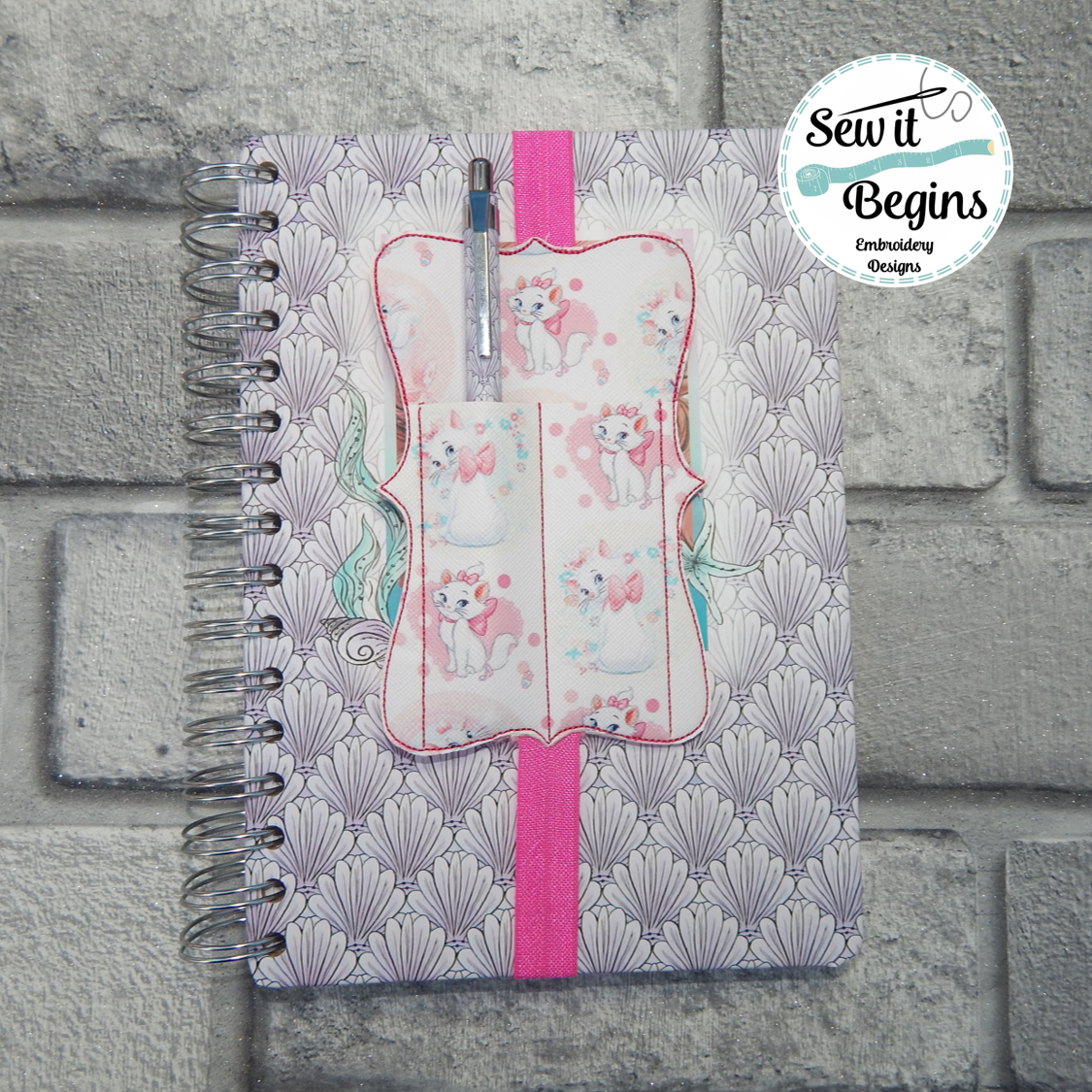 Fancy Pen Holder Planner band 5x7 – Sew it Begins Embroidery