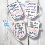Floral Positive Quotes Banner 5x7 - 4 designs - Digital Download