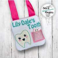 Small Tooth Fairy Pillow with 2 Pockets - 4X4 - Digital Download