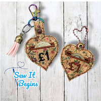 Simple Heart Cart or Trolley Token Coin Holder - Digital Download