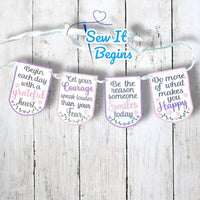 Floral Positive Quotes Banner 5x7 - 4 designs - Digital Download