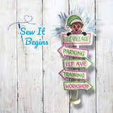 Elf Village Road Sign 4x4 - Digital Download