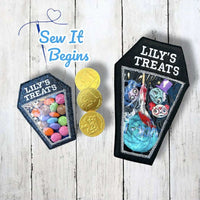 Halloween Coffin Treat Bag Card Holder 2 Sizes - Digital Download