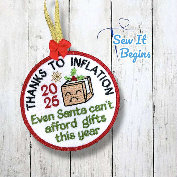 Thanks To Inflation Funny Christmas Decoration 4x4- Digital Download