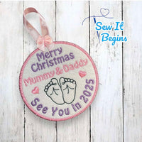 Merry Christmas See You in 2025 New Baby Feet Decoration Set - Digital Download