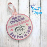 Merry Christmas See You in 2025 New Baby Feet Decoration Set - Digital Download