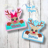 RooDolf Boy and Girl Name Badge Hanger Set - Digital Download