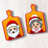 Santa and Mrs Claus Chopping Board Designs - 3 sizes - Digital Download