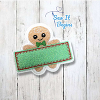 Gingerbread Man Name Badge and Hanger Set (2 sizes) - Digital Download