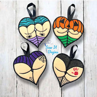 Sexy Halloween Booty Heart FILL STITCH Set 4x4 - Digital Download