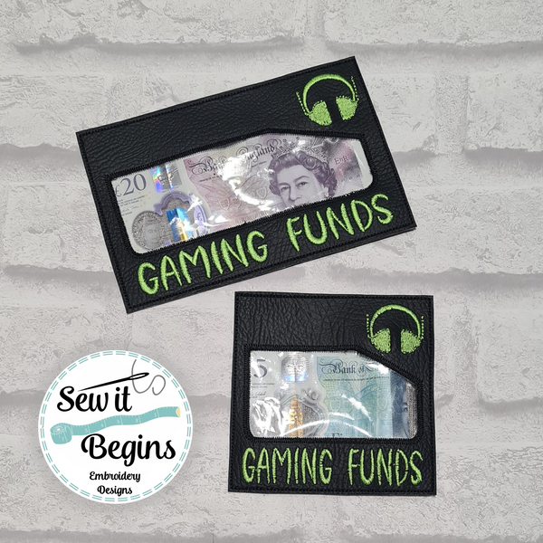Gaming Funds Money Wallet Gift Card 2 Sizes - Digital Download