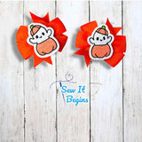 Peekaboo Pumpkin Ghosts 2 inch Feltie Set - Digital Download