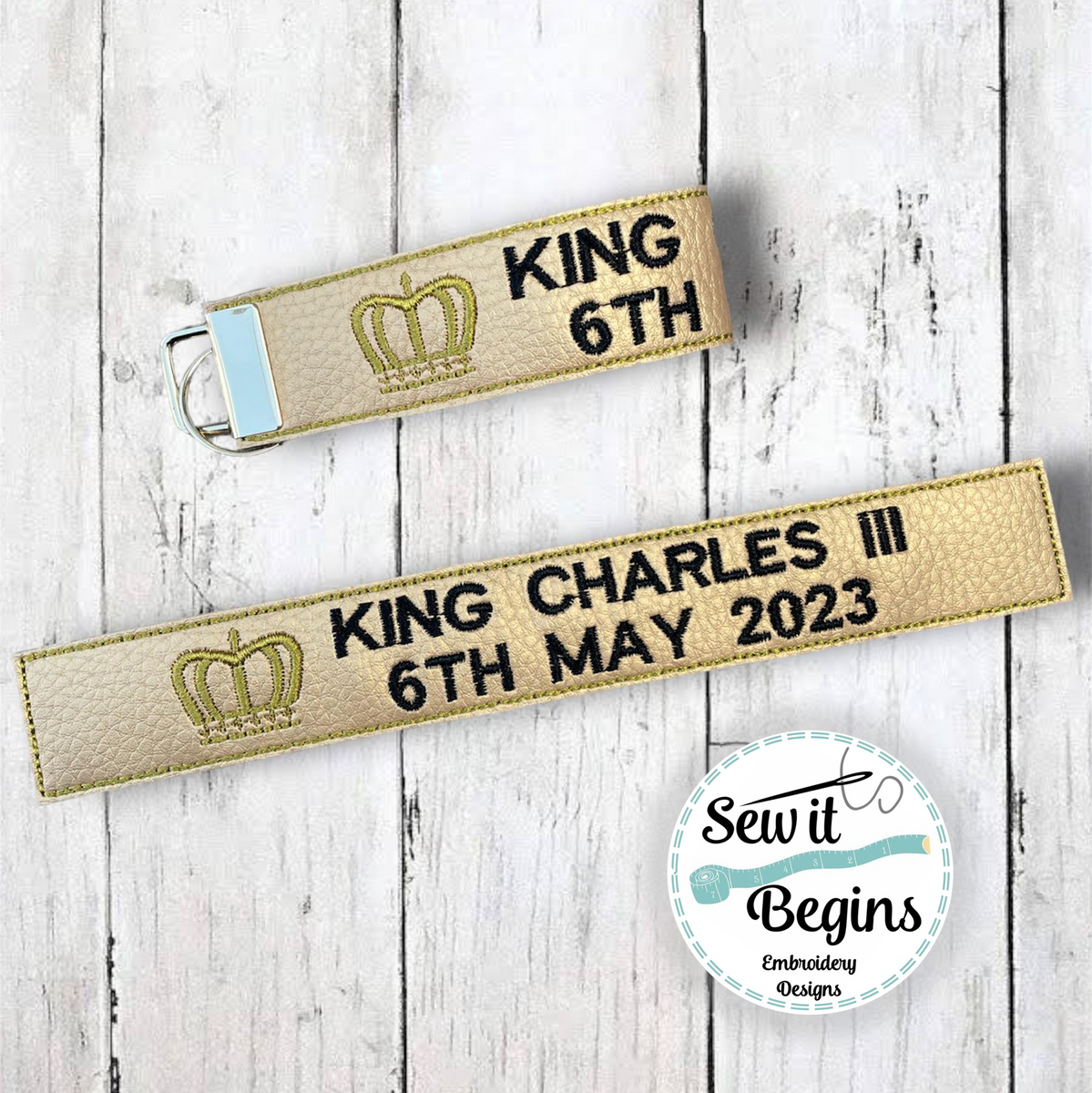 2023 King Charles Coronation Key Fobs, Wrist Strap 5x7 and 6x10 Hoops ...