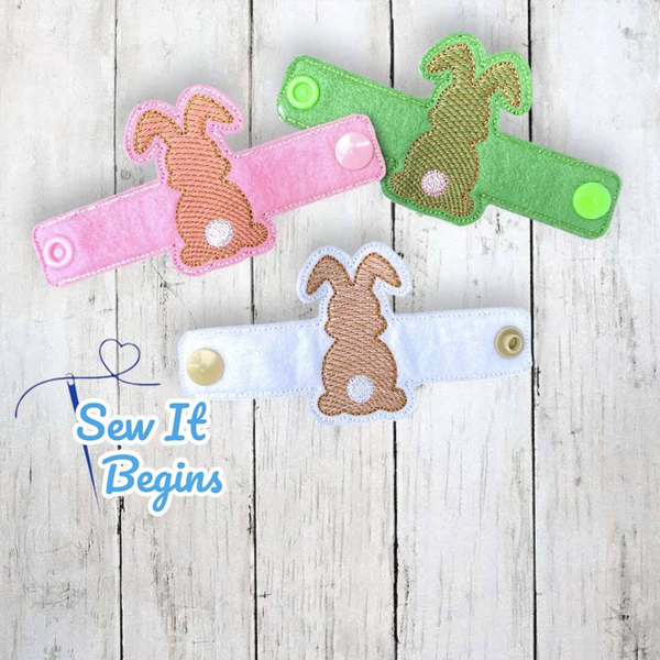 Cute Easter Bunny Napkin Ring Holder - 4x4 - Digital Download