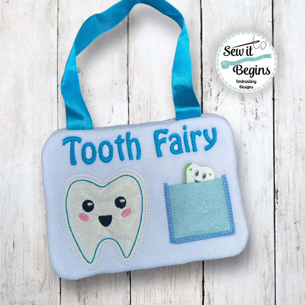 Tooth Fairy Pillow with 2 Pockets - 5x7 - Digital Download