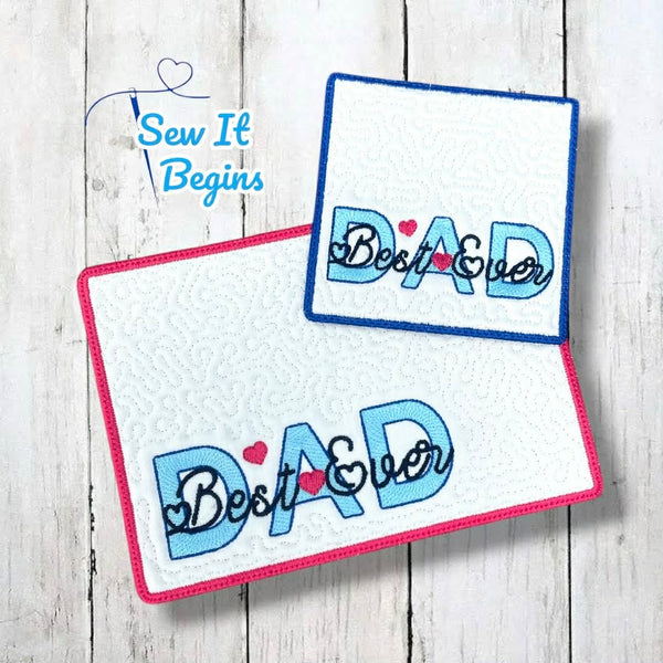 Best Ever Dad Coaster & Mug Rug Designs - Digital Download – Sew it ...