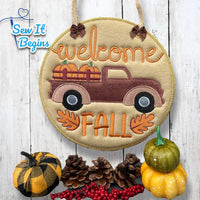 Welcome Fall Sign 4", 5", 6" & 8" Circle Decoration - Digital Download