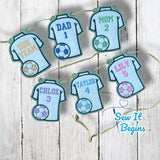 Our Football Soccer Team Shirt Bunting Flags - 2 Sizes - Digital Download