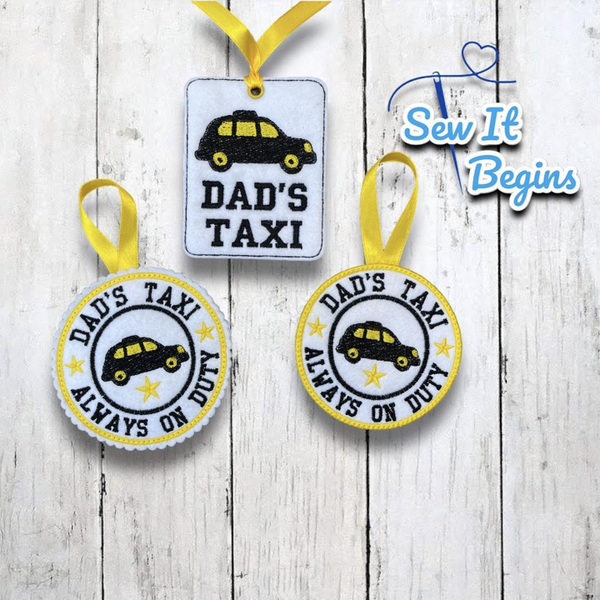 Dad's Taxi Hanger Air Fresheners with 3 designs - Digital Download