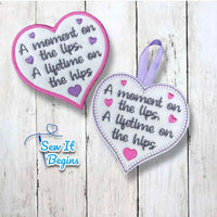 A Moment on the Lips Dieting 4" Heart Decorations Set of 2 - Digital Download