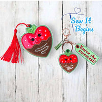 You're the Sweetest Strawberry Book Mark with Charm and Tag Set - Digital Download