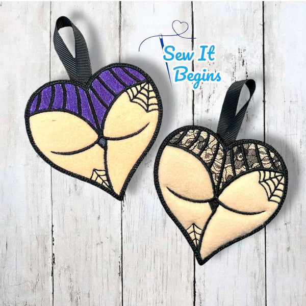 Sexy Halloween Spider Web Booty Heart Design 4x4 - Digital Download