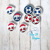 Christmas Soccer Football Felties- 2 designs - Digital Download