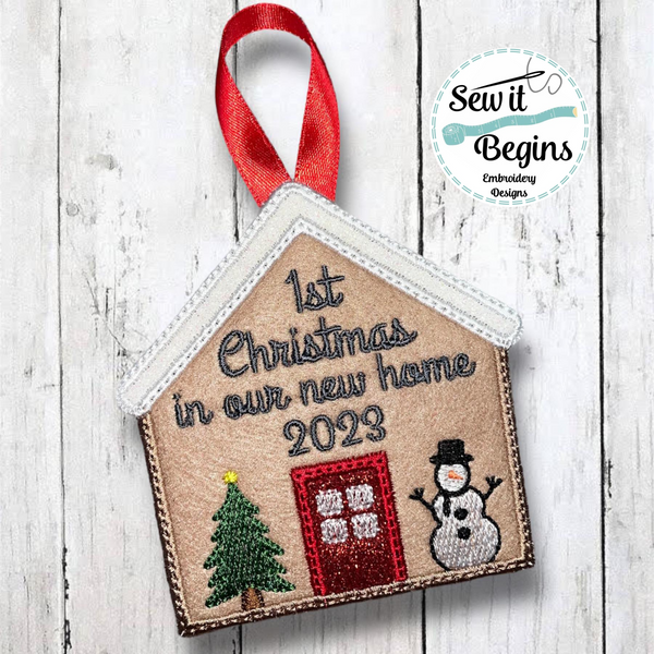 First Christmas in a New Home Hanging Decoration 4x4 - Digital Download