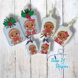 Girl and Boy Gingerbread Chopping Board Designs - 3 sizes - Digital Download