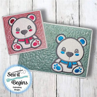 Cute Chilly the Polar Bear Design - Coaster 4x4 and a Mug Rug 5x7 - Digital Download