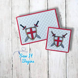 St George Flag Mug Rug and Coaster Set - Digital Download