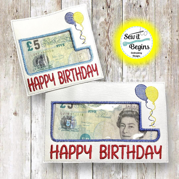 Happy Birthday Money Wallet Gift Card 2 Sizes - Digital Download