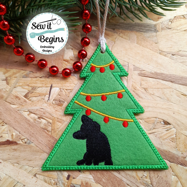 French Bull Dog Frenchie in the Christmas Tree, Tree Shaped Decoration 4x4  - Digital Download