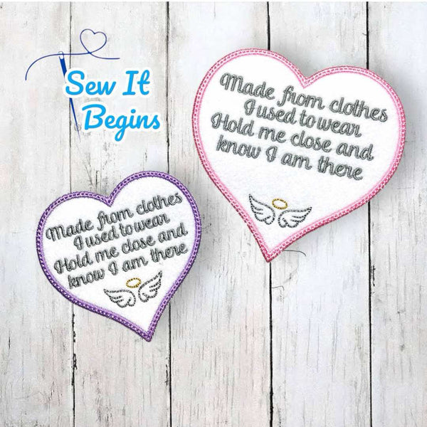 Made From Clothes Angel Wings Memory Patch Set - Digital Download