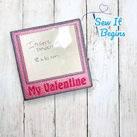 My Valentine Instant Photo Frame 4x4 Design - Digital Download