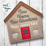 New Home New Adventures House Sign 4", 5", 6" & 8" - Digital Download