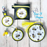 Circle Applique 4x4 Bag, Bookmark, Snap Tab & Eyelet Keyring Set - Digital Download