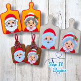 Santa and Mrs Claus Chopping Board Designs - 3 sizes - Digital Download