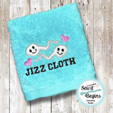 Mature Jizz Cloth FULL Stitched Design 4x4 only  - Digital Download