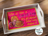 Life is like a Cup of Tea Gnome - Set of 3 Coaster, Mug Rug and Placemat Designs - Digital Download