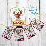 Christmas Reindeer Stable  Banner - 2 sizes - Digital Download