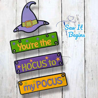 You're the Hocus to my Pocus Hanging Door Sign (5x7) - Digital Download