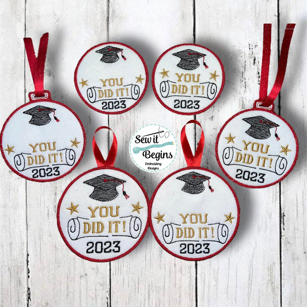 You Did It! Graduation 2023 Medal, Badge and Coaster Set of 3 - Digital Download