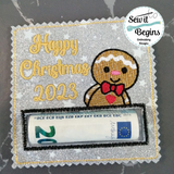 Gingerbread Merry Christmas Money Holder Card 4x4 - Digital Download
