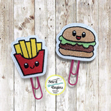 Burger and Fries Besties 2 inch Feltie Set - Digital Download