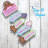 Gingerbread Christmas Road Sign 4x4 - Digital Download