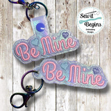 Be Mine with Hearts Snap Tab and Eyelet Key Fobs Set of 2 - Digital Design