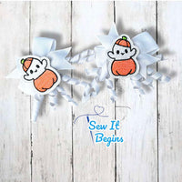 Peekaboo Pumpkin Ghosts 2 inch Feltie Set - Digital Download